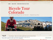 Tablet Screenshot of bicycletourofcolorado.wordpress.com