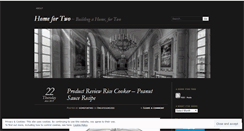 Desktop Screenshot of homefortwo.wordpress.com