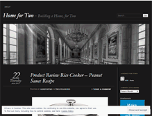 Tablet Screenshot of homefortwo.wordpress.com
