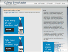 Tablet Screenshot of collegebroadcaster.wordpress.com