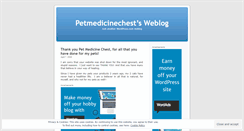 Desktop Screenshot of petmedicinechest.wordpress.com