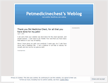 Tablet Screenshot of petmedicinechest.wordpress.com
