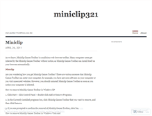 Tablet Screenshot of miniclip321.wordpress.com