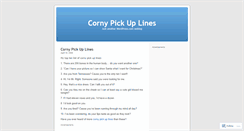 Desktop Screenshot of cornypickuplines.wordpress.com