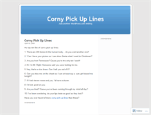 Tablet Screenshot of cornypickuplines.wordpress.com