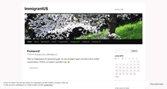 Desktop Screenshot of immigrantus.wordpress.com