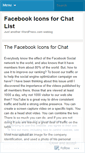 Mobile Screenshot of facebookiconsforchating.wordpress.com