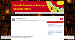Desktop Screenshot of frenteemdefesabibliotecapublica.wordpress.com