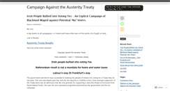 Desktop Screenshot of campaignagainsttheausteritytreaty.wordpress.com
