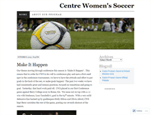 Tablet Screenshot of centrewomensoccer.wordpress.com