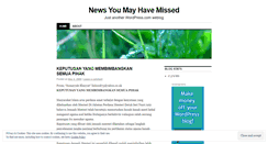 Desktop Screenshot of newsyoumayhavemissed.wordpress.com
