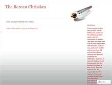 Tablet Screenshot of bereanchristian.wordpress.com