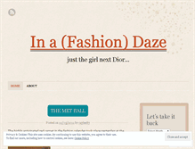 Tablet Screenshot of inafashiondaze.wordpress.com