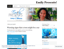 Tablet Screenshot of emilypresents.wordpress.com