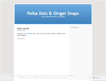 Tablet Screenshot of polkadotsandgingersnaps.wordpress.com