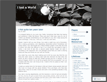 Tablet Screenshot of ilostaworld.wordpress.com