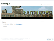 Tablet Screenshot of farmingup.wordpress.com