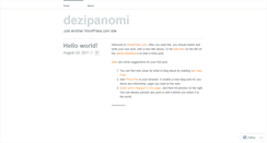 Desktop Screenshot of dezipanomi.wordpress.com