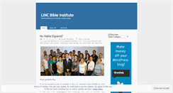 Desktop Screenshot of lincbibleinstitute.wordpress.com