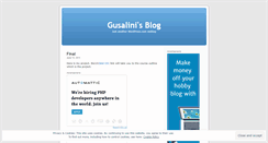 Desktop Screenshot of gusalini.wordpress.com
