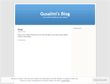 Tablet Screenshot of gusalini.wordpress.com