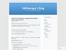 Tablet Screenshot of 360therapy.wordpress.com