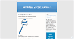 Desktop Screenshot of cambridgejuniorexplorers.wordpress.com