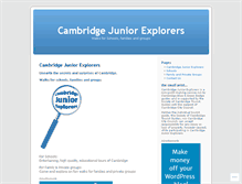 Tablet Screenshot of cambridgejuniorexplorers.wordpress.com