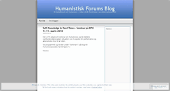 Desktop Screenshot of humanioraforum.wordpress.com