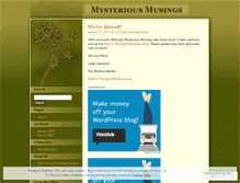 Tablet Screenshot of mysteriousmusings.wordpress.com