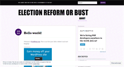 Desktop Screenshot of electionreformorbust.wordpress.com
