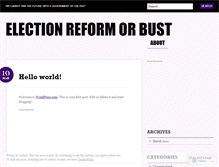 Tablet Screenshot of electionreformorbust.wordpress.com