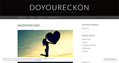Desktop Screenshot of doyoureckon.wordpress.com