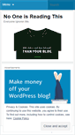 Mobile Screenshot of nooneisreadingthis.wordpress.com