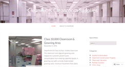 Desktop Screenshot of cleanroomsupplies.wordpress.com