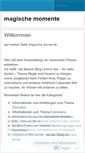 Mobile Screenshot of magischemomente.wordpress.com