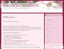 Tablet Screenshot of magischemomente.wordpress.com