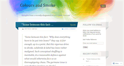Desktop Screenshot of coloursandsmoke.wordpress.com