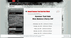 Desktop Screenshot of newbalancephiladelphiablog.wordpress.com