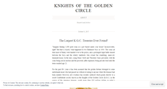 Desktop Screenshot of knightofthegoldencircle.wordpress.com