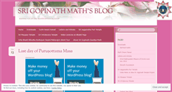 Desktop Screenshot of gopinathmath.wordpress.com