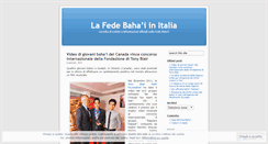 Desktop Screenshot of lafedebahaiinitalia.wordpress.com