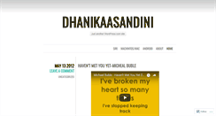 Desktop Screenshot of dhanikaasandini.wordpress.com