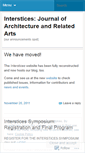 Mobile Screenshot of intersticesjournal.wordpress.com
