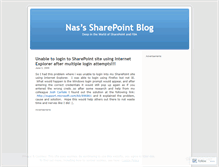 Tablet Screenshot of nassharepoint.wordpress.com