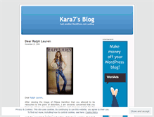 Tablet Screenshot of kara7.wordpress.com