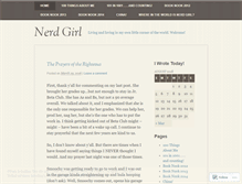 Tablet Screenshot of nerdgirlms.wordpress.com