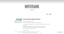 Desktop Screenshot of infotank.wordpress.com