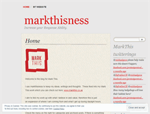 Tablet Screenshot of markthisness.wordpress.com