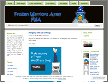 Tablet Screenshot of frozenwarriorsarmy.wordpress.com